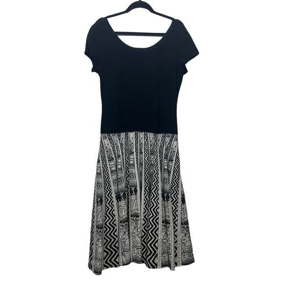 Coldwater Creek Color Block Women's Aztec Print Dress Size 10 Line Cotton Blend - Picture 6 of 13